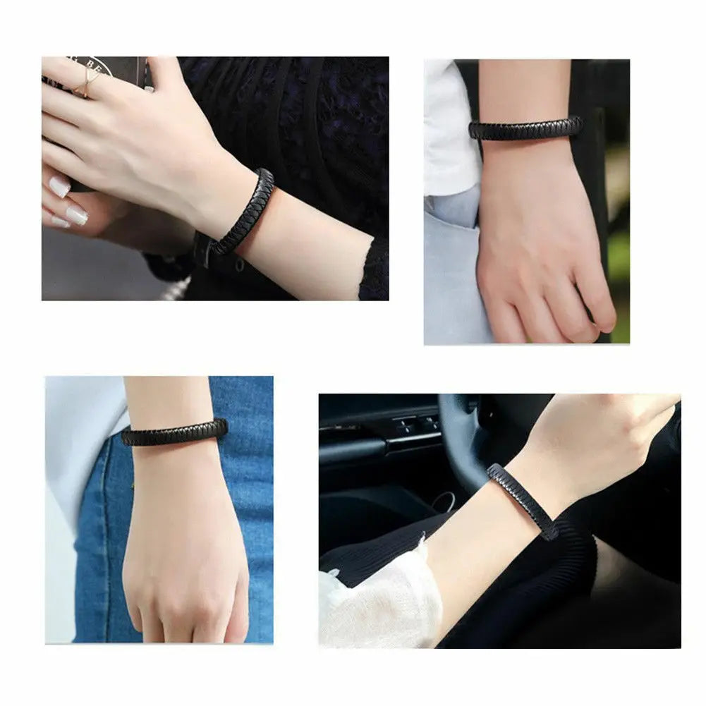 3-in-1 Leather Bracelet Charger for iPhone & Android
