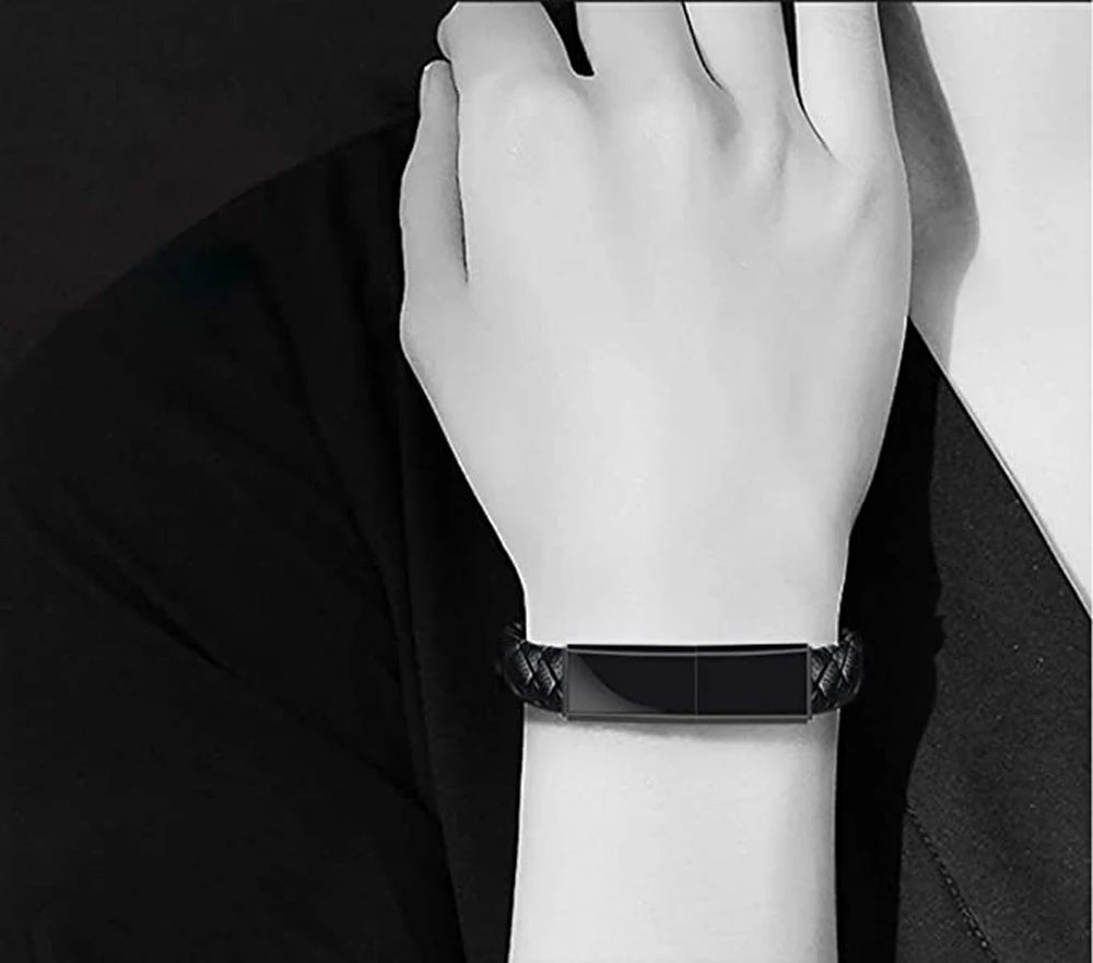 3-in-1 Leather Bracelet Charger for iPhone & Android