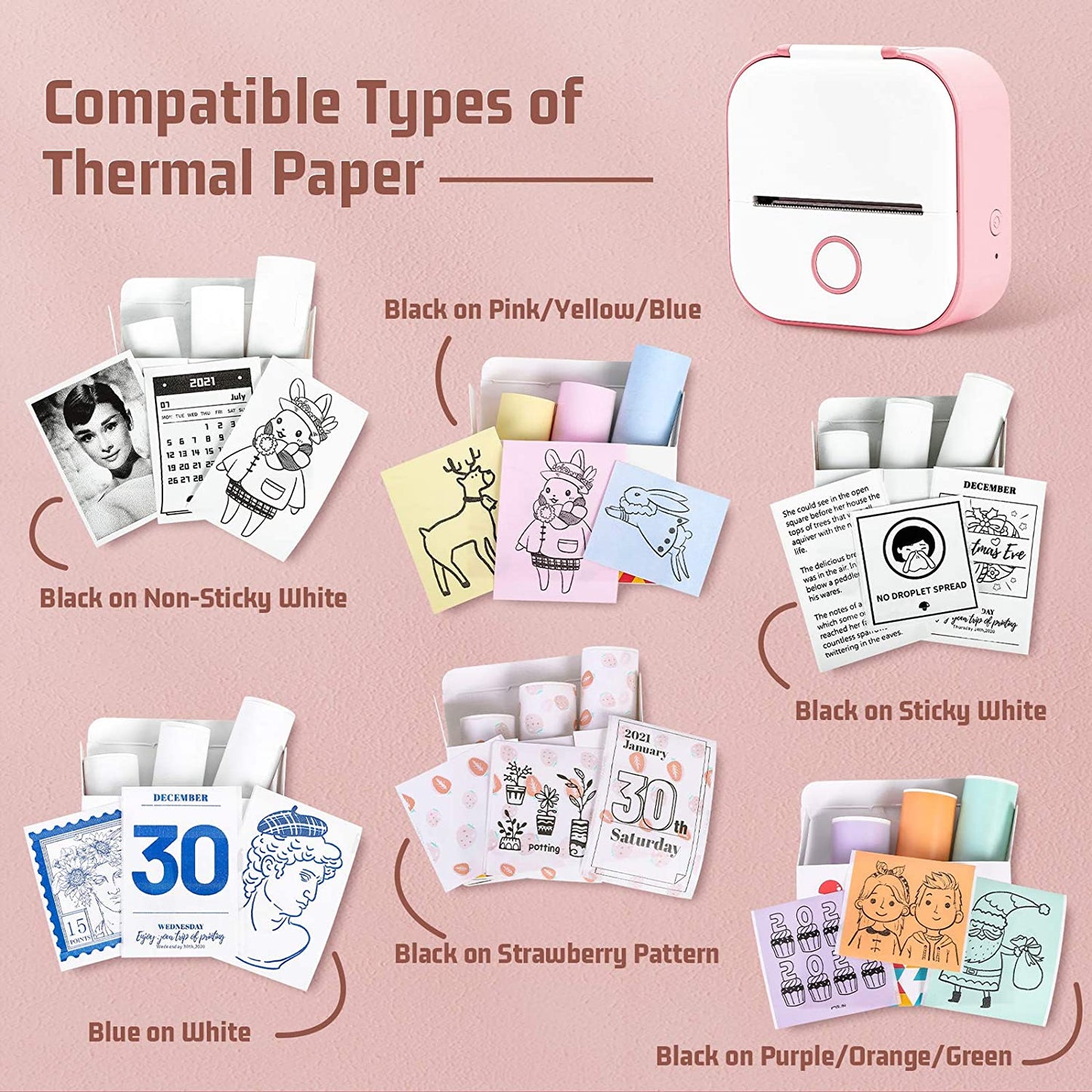 D2 Mini Thermal Label & Photo Printer