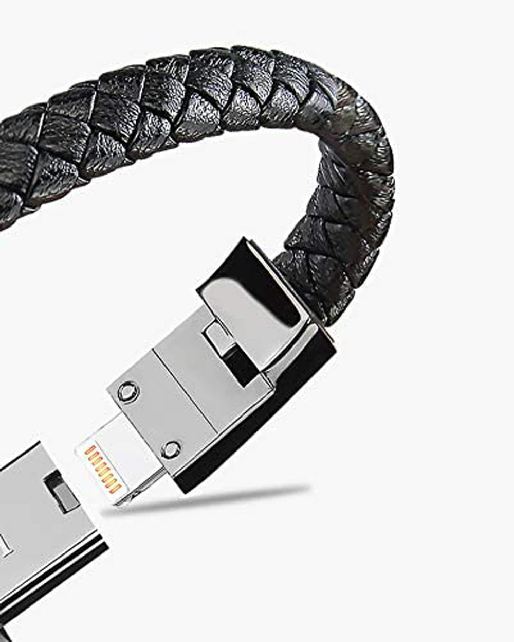 3-in-1 Leather Bracelet Charger for iPhone & Android