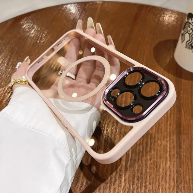 Luxury MagSafe Metal Lens Protection iPhone Case