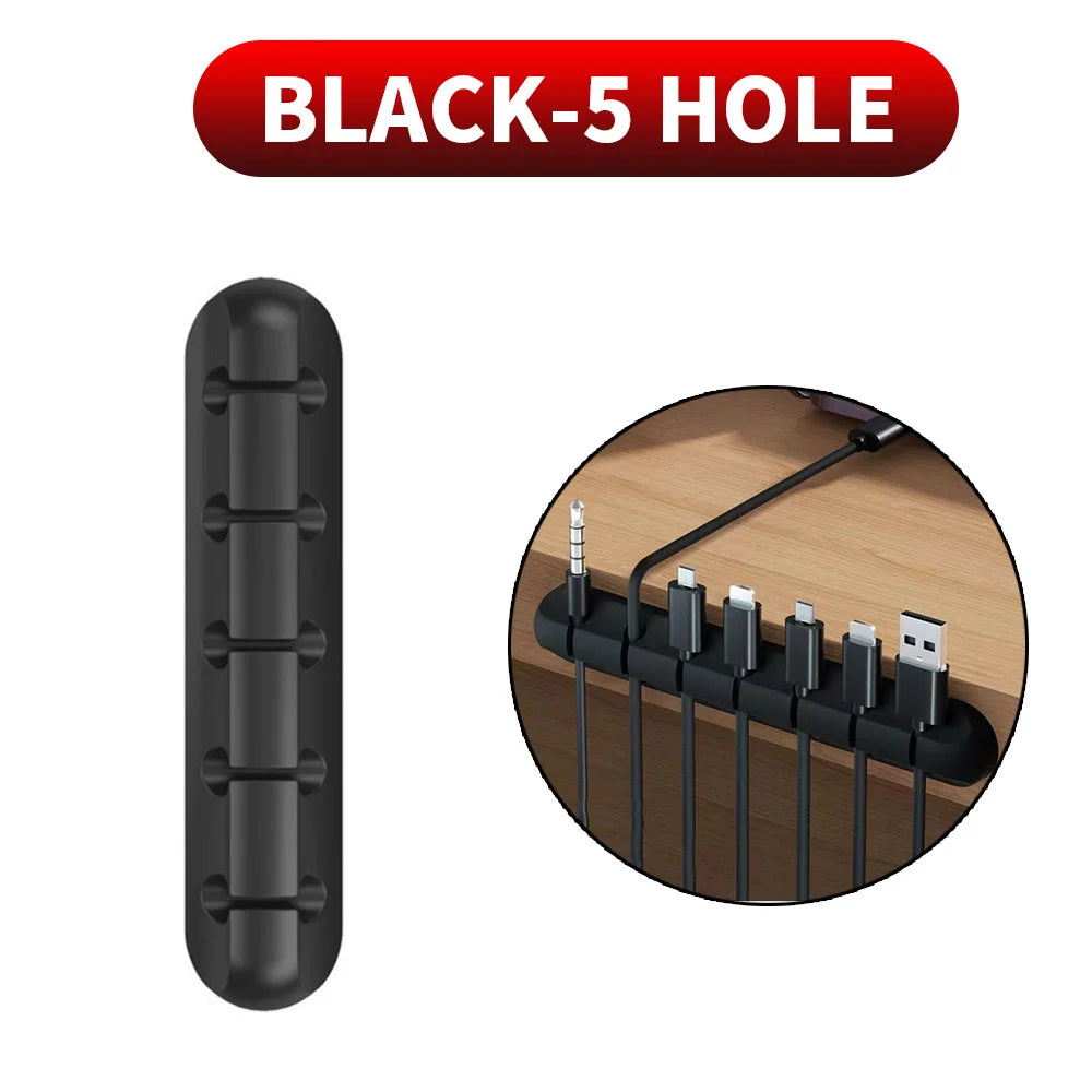 Desk Cable Organizer – Silicone Wire Clips