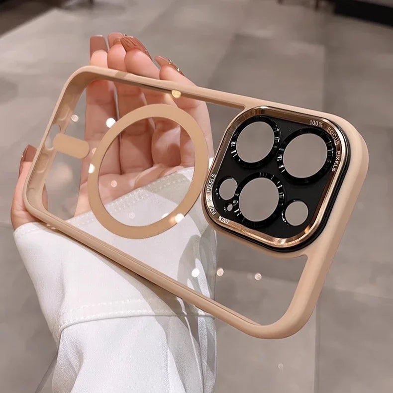 Luxury MagSafe Metal Lens Protection iPhone Case