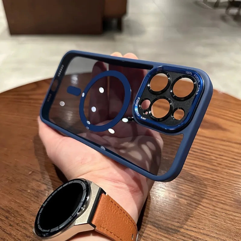 Luxury MagSafe Metal Lens Protection iPhone Case