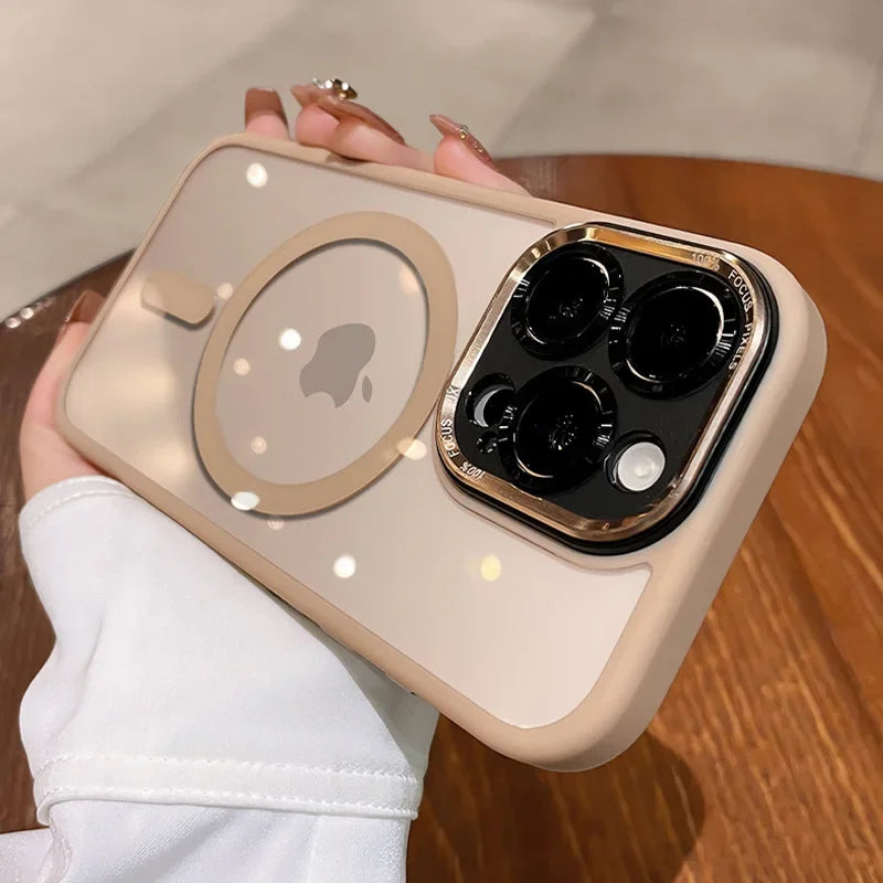 Luxury MagSafe Metal Lens Protection iPhone Case