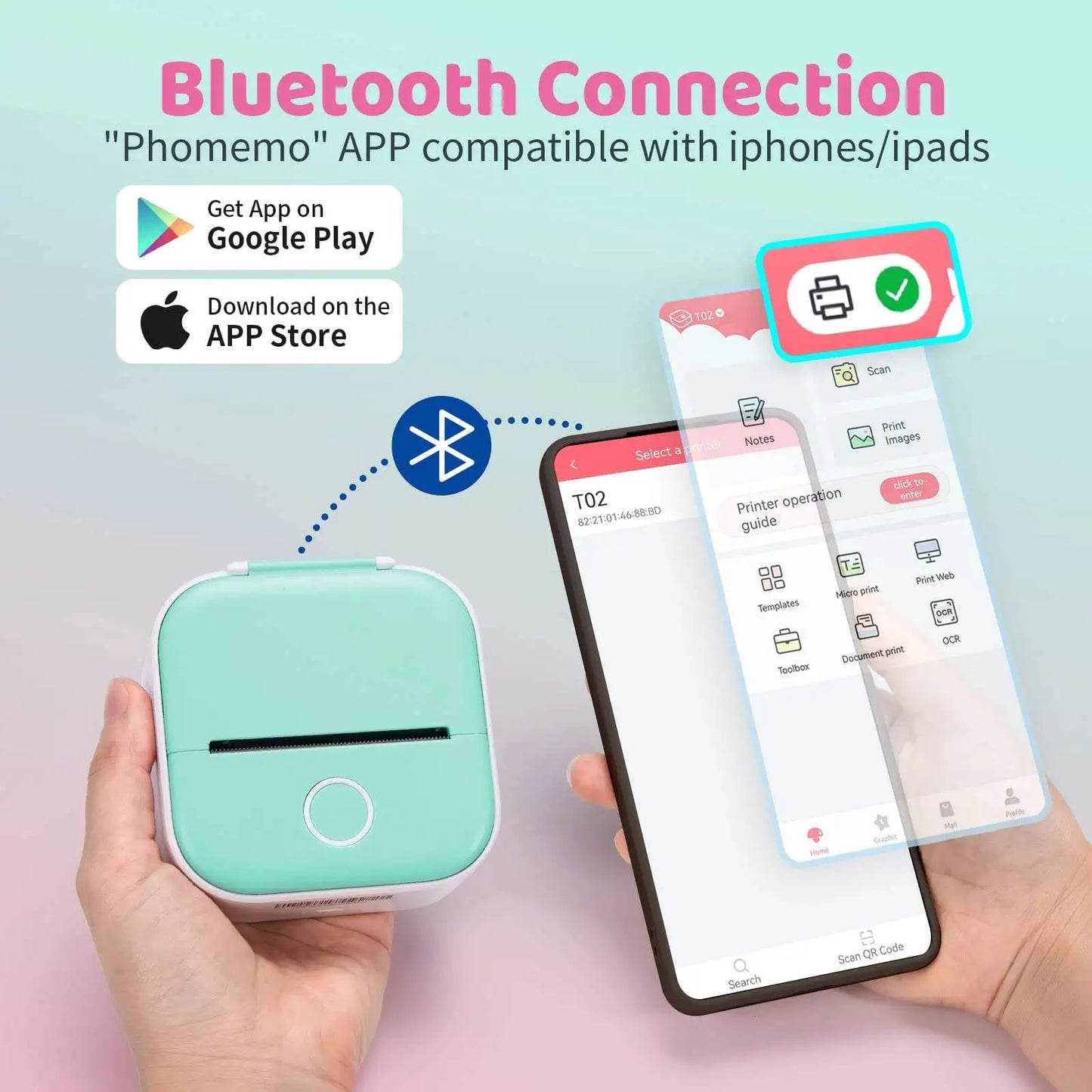 D2 Mini Thermal Label & Photo Printer