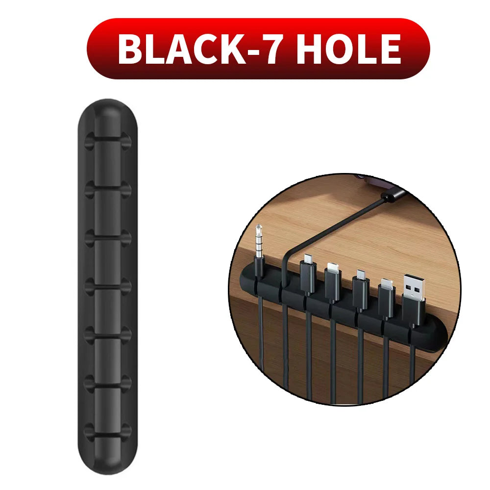 Desk Cable Organizer – Silicone Wire Clips