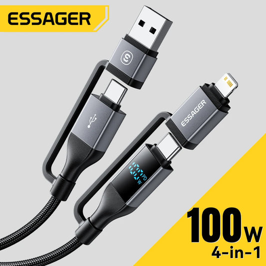 Essager 100W 4-in-1 Fast Charging Cable