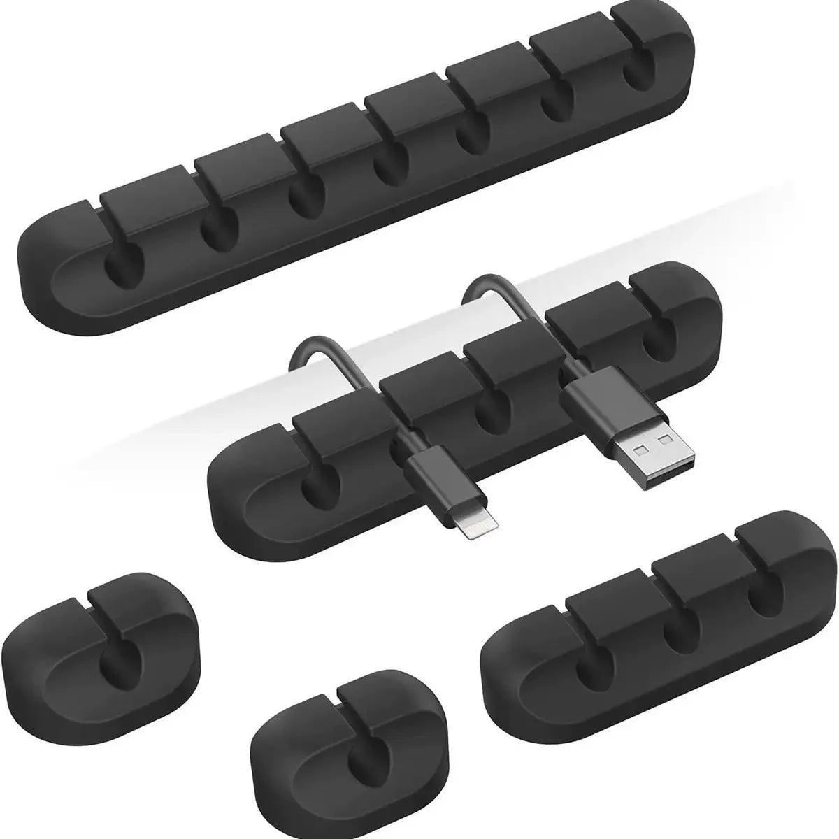 Desk Cable Organizer – Silicone Wire Clips