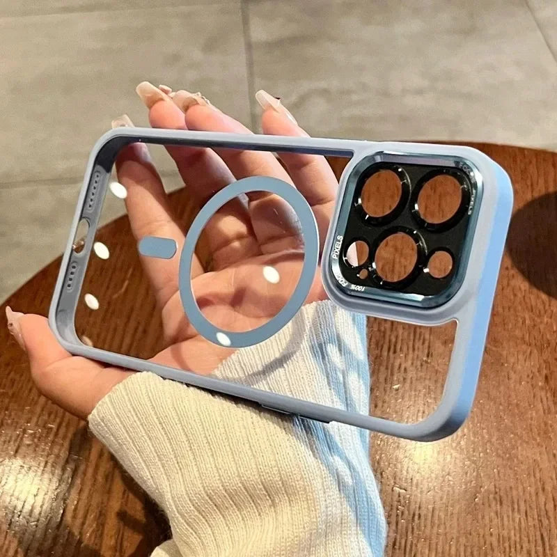 Luxury MagSafe Metal Lens Protection iPhone Case