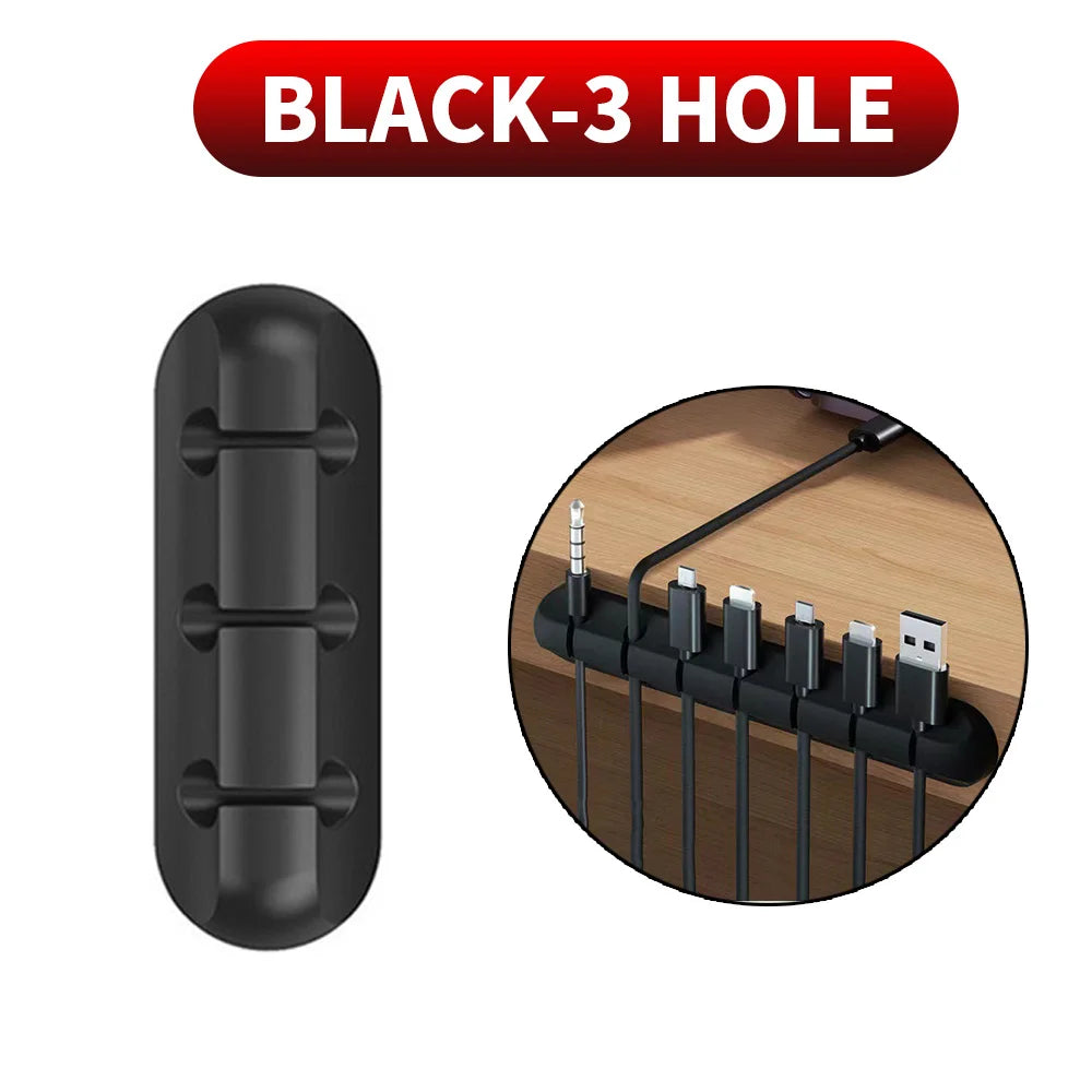 Desk Cable Organizer – Silicone Wire Clips