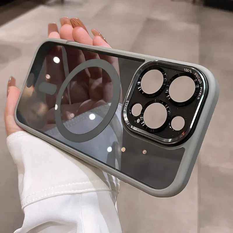 Luxury MagSafe Metal Lens Protection iPhone Case