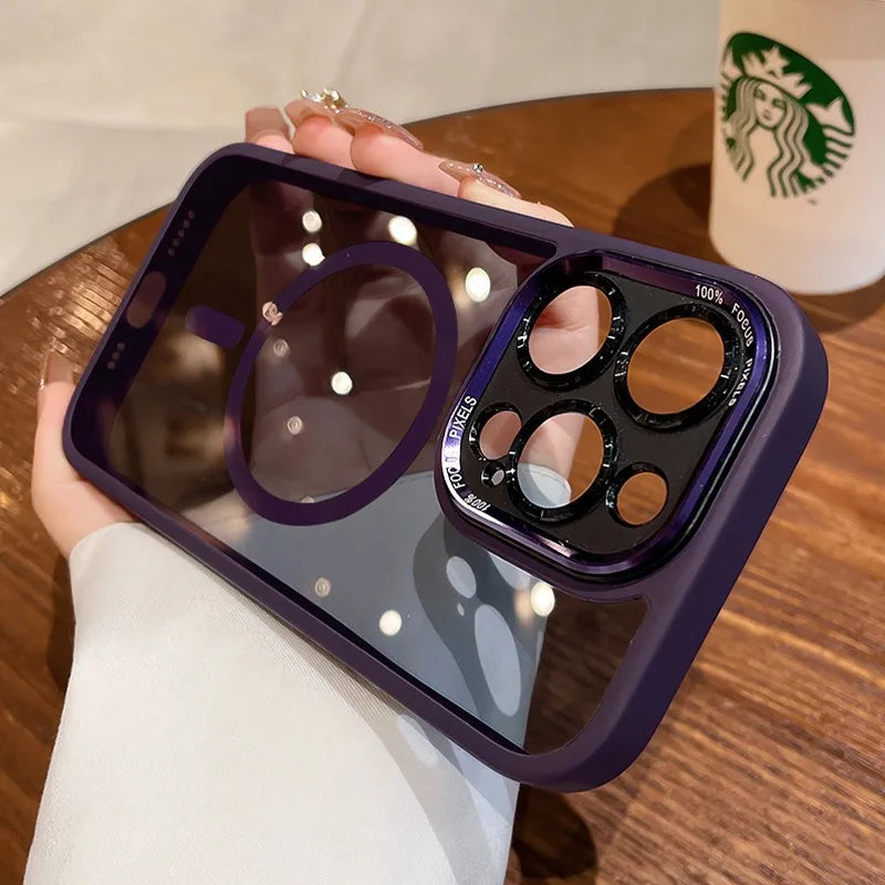 Luxury MagSafe Metal Lens Protection iPhone Case