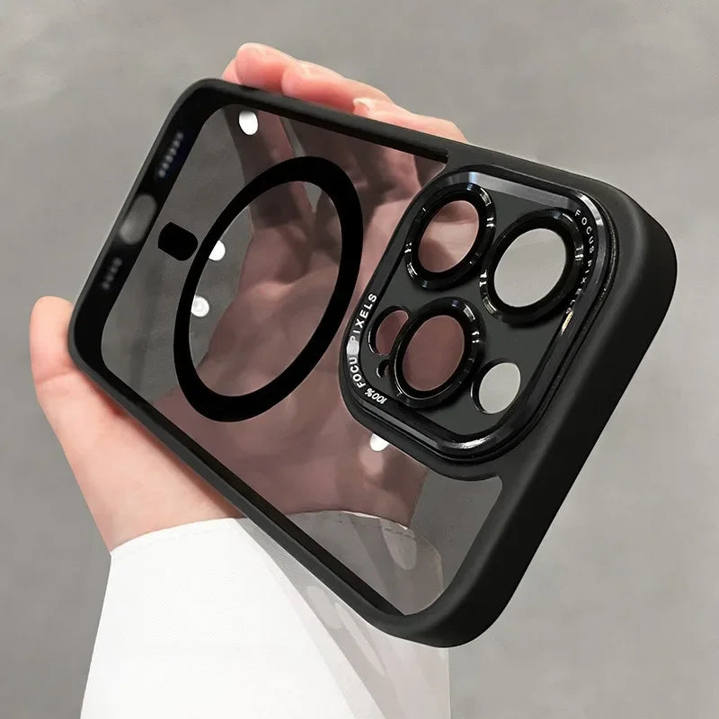 Luxury MagSafe Metal Lens Protection iPhone Case