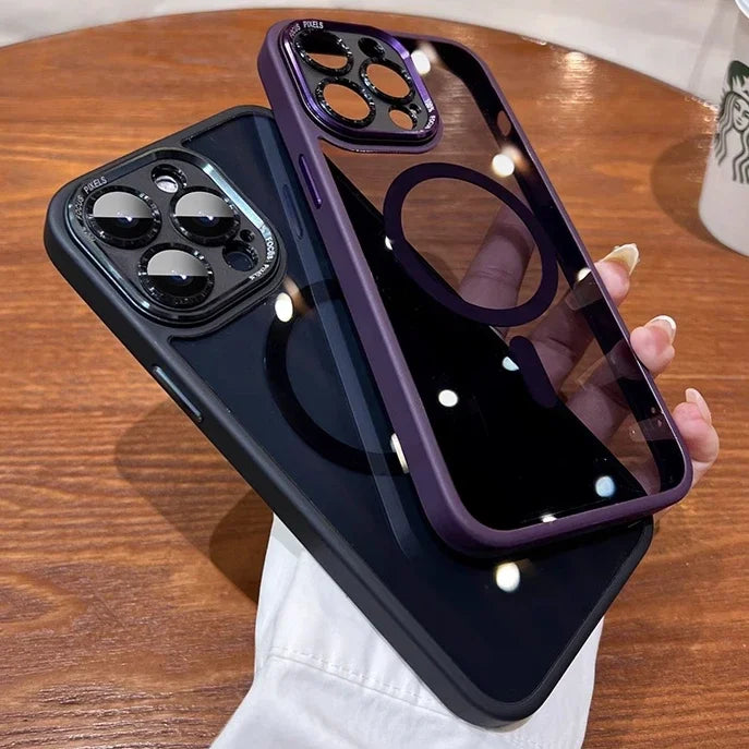Luxury MagSafe Metal Lens Protection iPhone Case