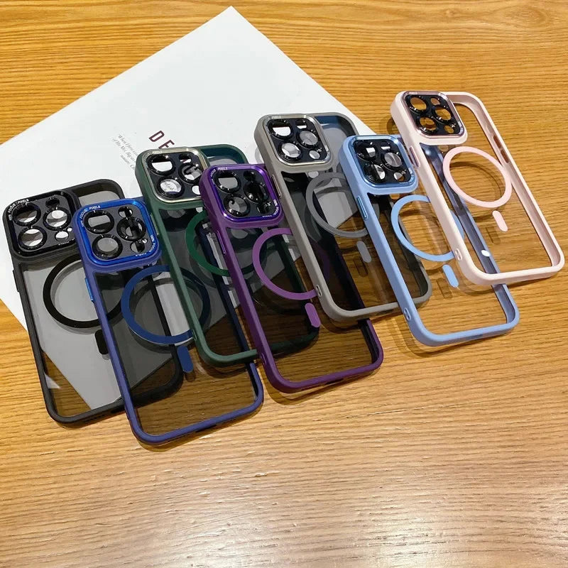 Luxury MagSafe Metal Lens Protection iPhone Case