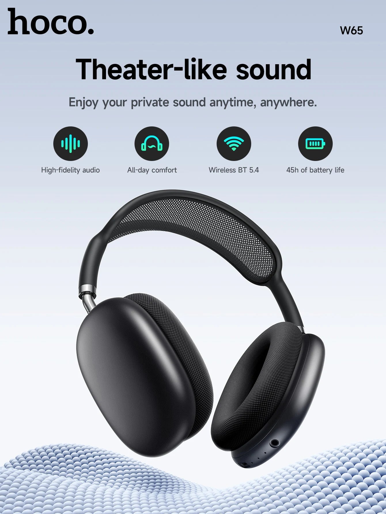 HOCO BT 5.4 Wireless Sports Headphones with Mic