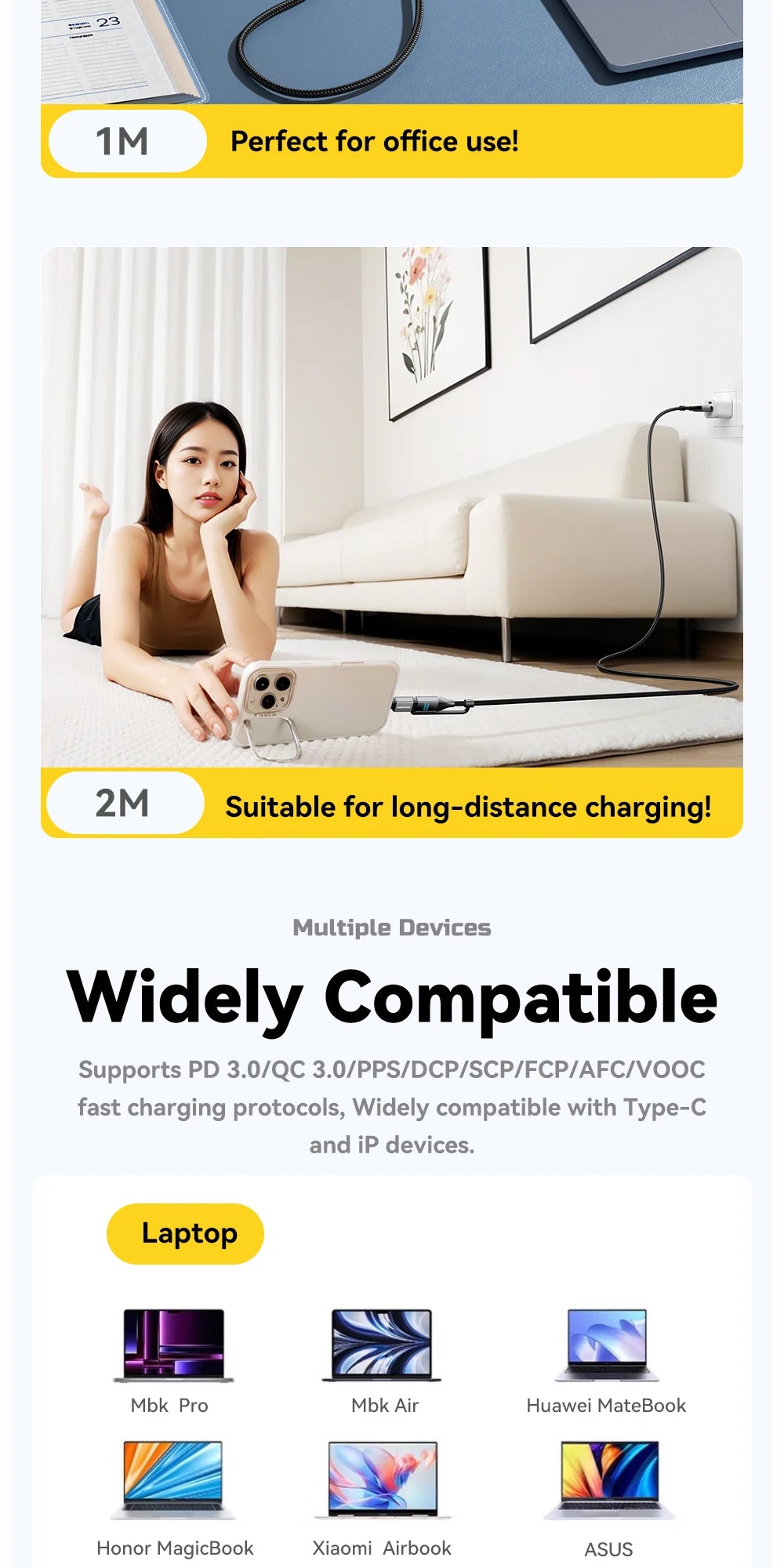 Essager 100W 4-in-1 Fast Charging Cable