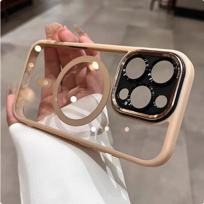 Luxury MagSafe Metal Lens Protection iPhone Case